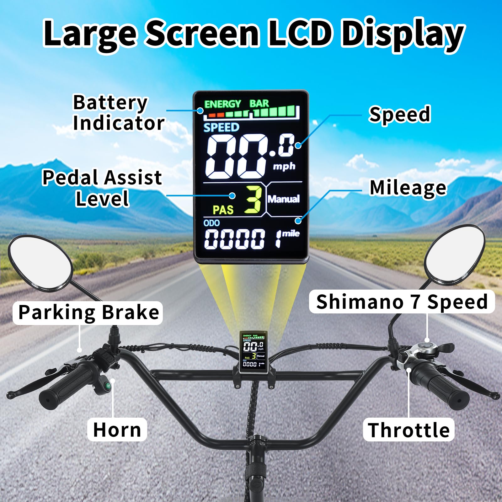 Folding Fat Tire Electric Trike for Adults 700W Peak Step-Through 468Wh Battery